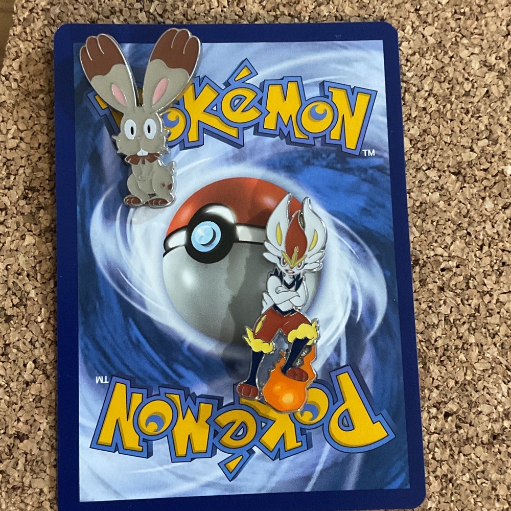 Pokemon Enamel Pins Set Bunnelby and Cinderace
